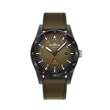 Fortis Flieger F-41 Green Werk 7 Tactical Green on Hybrid Strap Limited Edition 100 pieces