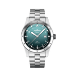 Fortis Flieger F-41 petrol on block bracelet