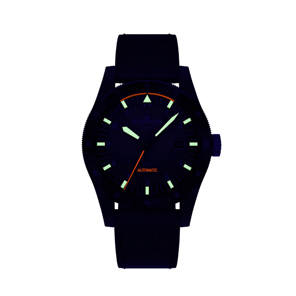 Fortis Flieger F-41 Green Werk 7 Tactical Green on Hybrid Strap Limited Edition 100 pieces