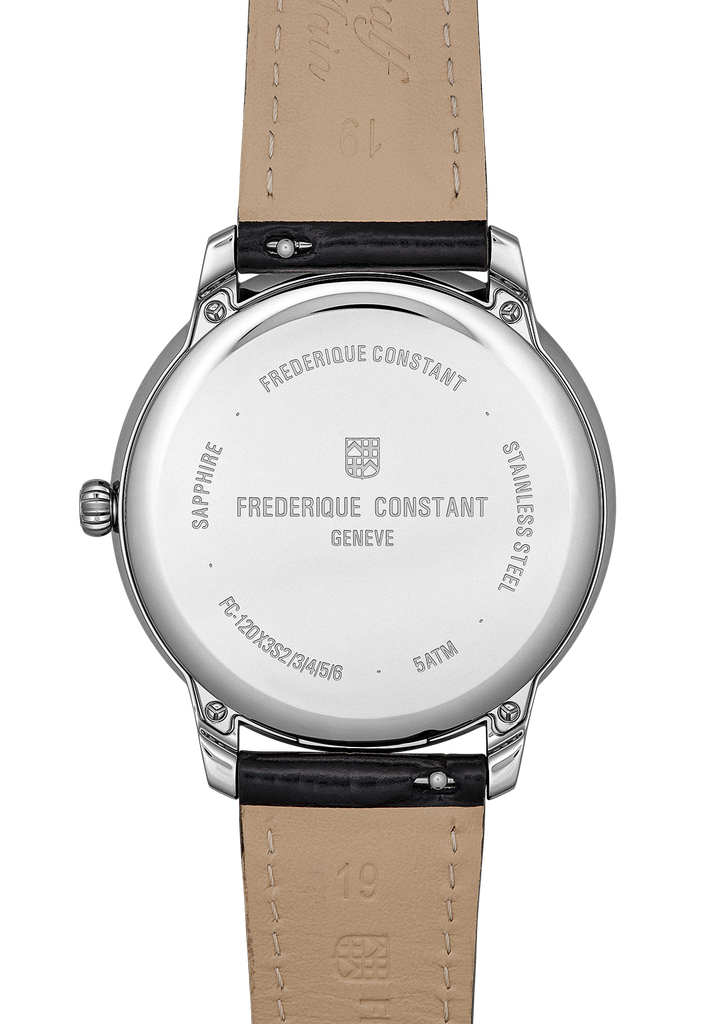 FREDERIQUE CONSTANT CLASSICS MONETA SOLARMETRE BURGUNDY DIAL ON LEATHER STRAP
