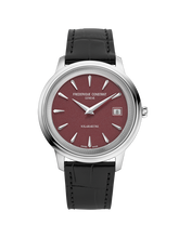 Load image into Gallery viewer, FREDERIQUE CONSTANT CLASSICS MONETA SOLARMETRE BURGUNDY DIAL ON LEATHER STRAP
