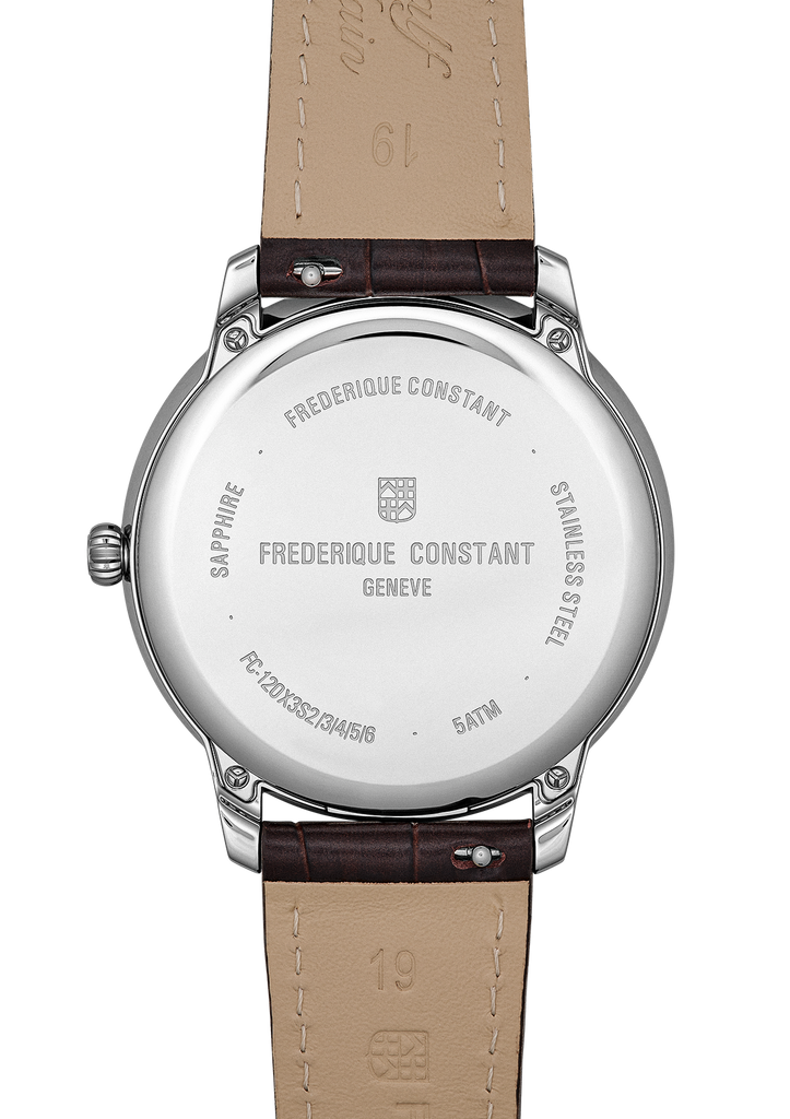 FREDERIQUE CONSTANT CLASSICS MONETA SOLARMETRE WHITE DIAL ON LEATHER STRAP