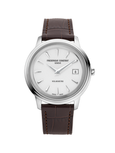 Load image into Gallery viewer, FREDERIQUE CONSTANT CLASSICS MONETA SOLARMETRE WHITE DIAL ON LEATHER STRAP