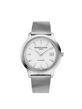 Load image into Gallery viewer, FREDERIQUE CONSTANT CLASSICS MONETA SOLARMETRE WHITE DIAL ON LEATHER STRAP