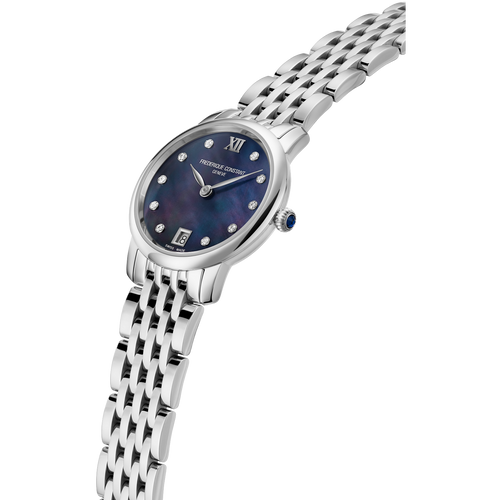 Frederique Constant Classics  Slimline Ladies Quartz Black on Bracelet