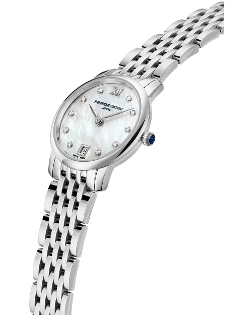 Frederique Constant Classics  Slimline Ladies Quartz White on Bracelet