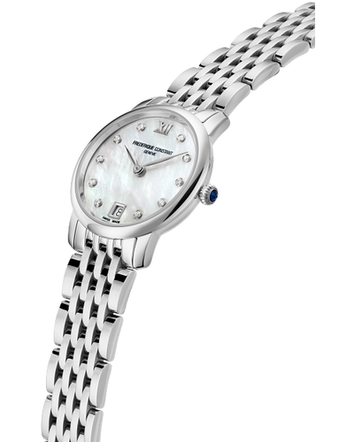 Frederique Constant Classics  Slimline Ladies Quartz White on Bracelet