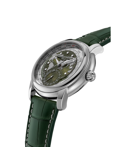 FREDERIQUE CONSTANT CLASSICS WORLDTIMER MANUFACTURE GREEN LIMITED EDITION
