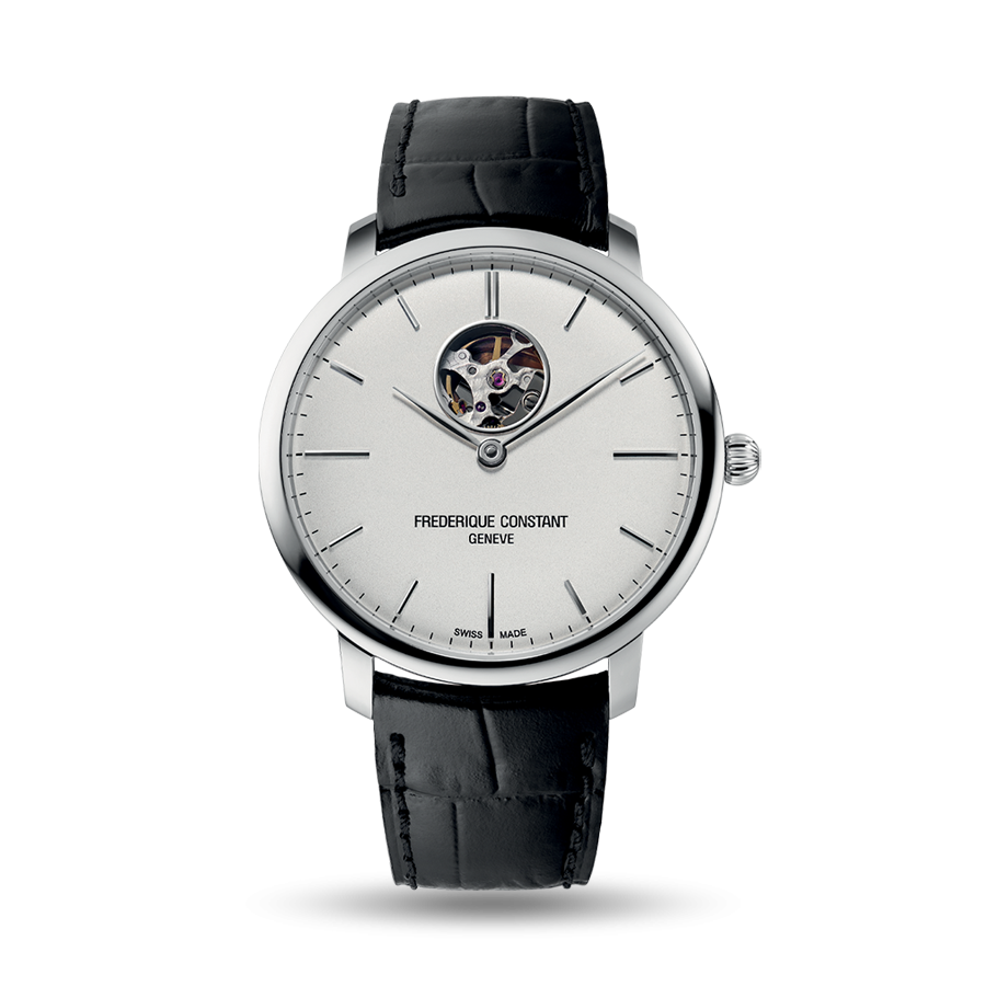 FREDERIQUE CONSTANT SLIMLINE HEART BEAT AUTOMATIC SILVER DIAL
