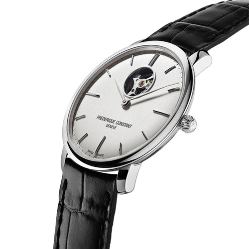 FREDERIQUE CONSTANT SLIMLINE HEART BEAT AUTOMATIC SILVER DIAL