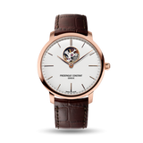 FREDERIQUE CONSTANT SLIMLINE HEART BEAT AUTOMATIC RG PLATED SILVER DIAL