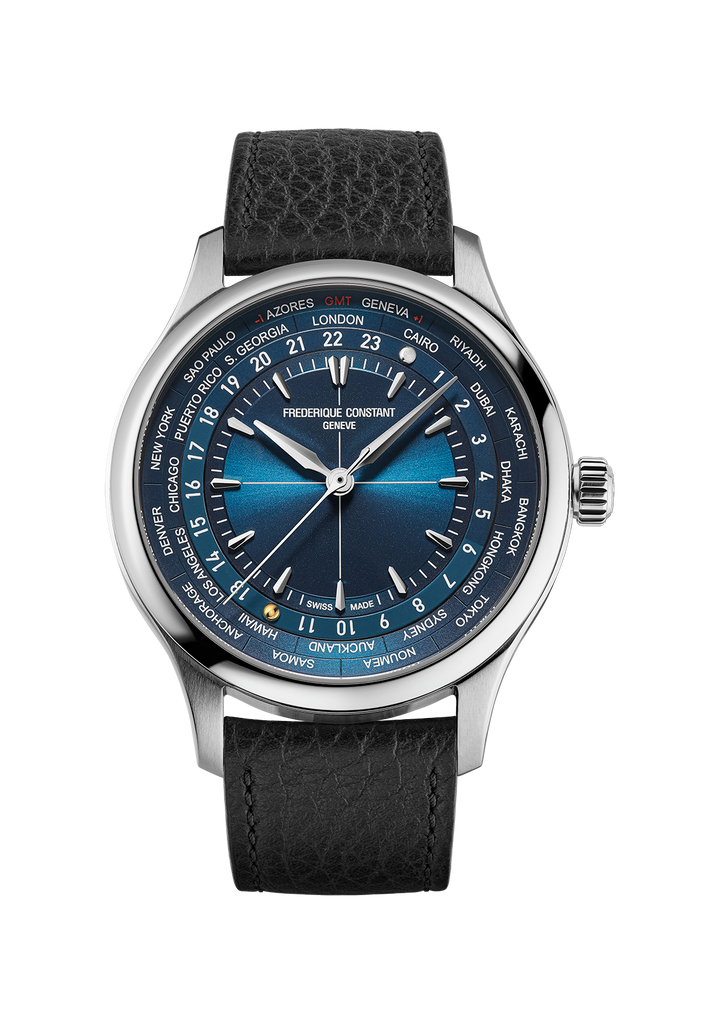 FREDERIQUE CONSTANT CLASSICS WORLDTIMER ANGELS MANUFACTURE BLUE LIMITED EDITION