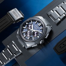 Load image into Gallery viewer, Seiko Astron GPS Solar Dual Time Chronograph HAB001J Blue