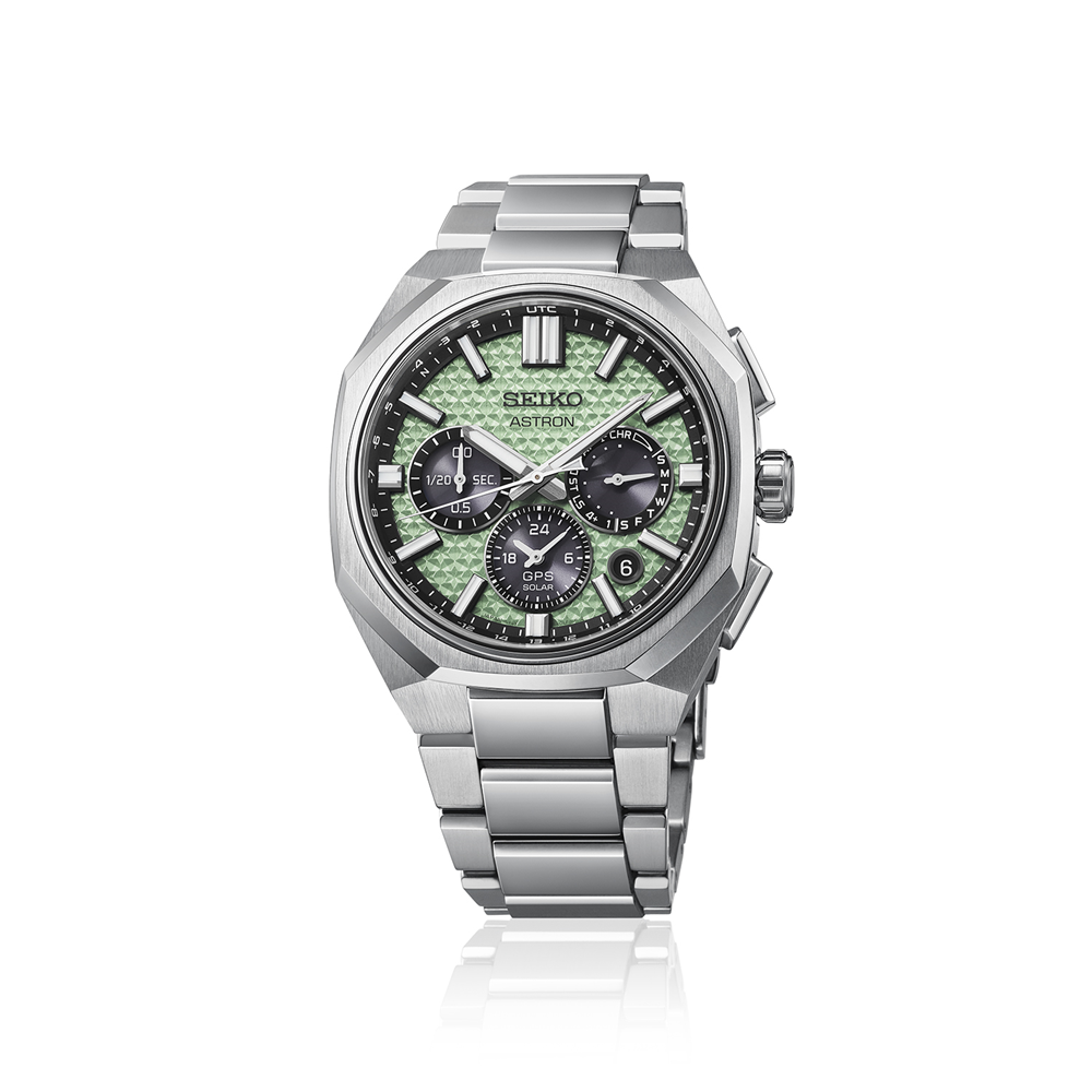 Seiko Astron GPS Solar Dual Time Chronograph HAB005J Green Limited Edition