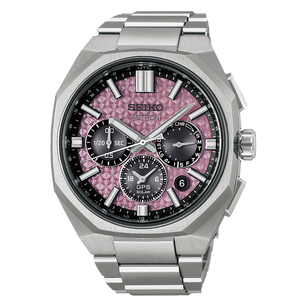 Seiko Astron GPS Solar Dual Time Chronograph HAB006J Pink Limited Edition