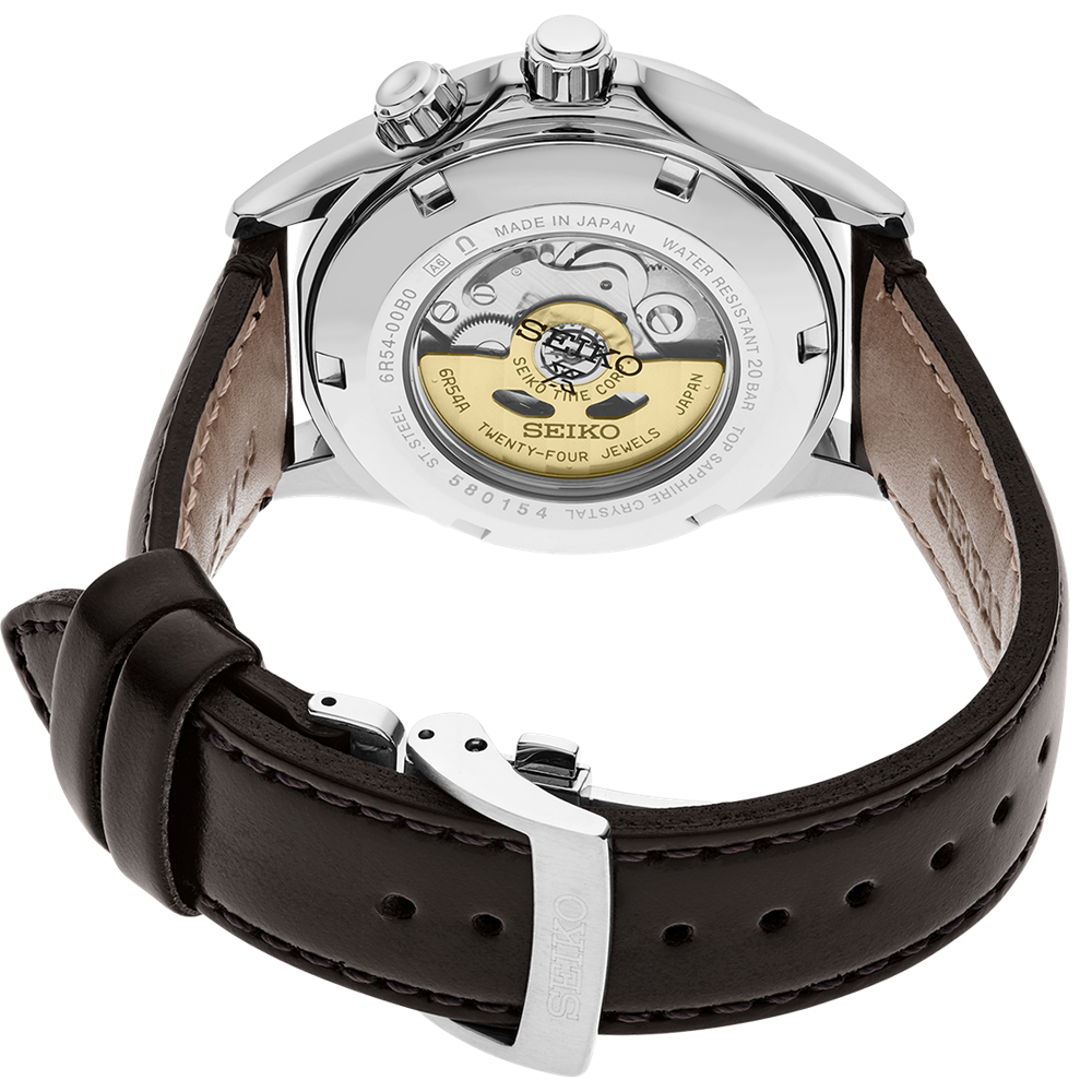 SEIKO Prospex Land Automatic Watch Alpinist GMT HBC007J Green on Leather