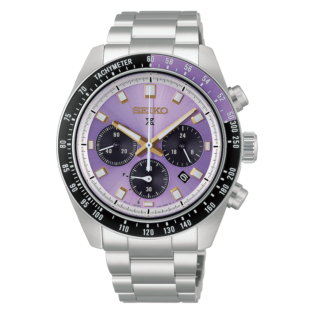 Seiko Prospex Speedtimer Solar Chronograph HBJ005 Purple Dial 145th Anniversary Limited Edition