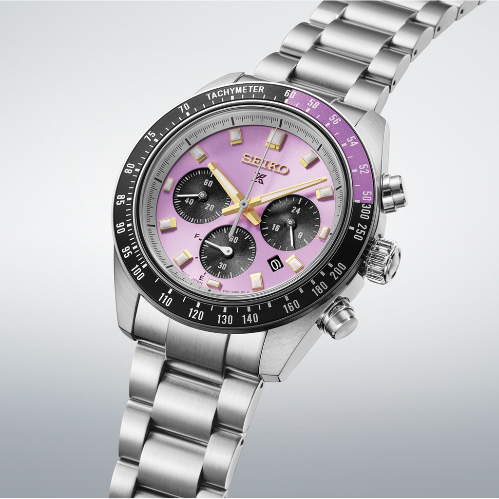 Seiko Prospex Speedtimer Solar Chronograph HBJ005 Purple Dial 145th Anniversary Limited Edition