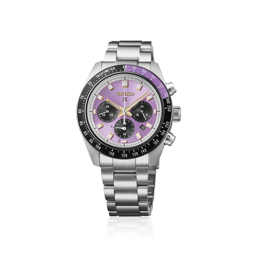 Seiko Prospex Speedtimer Solar Chronograph HBJ005 Purple Dial 145th Anniversary Limited Edition