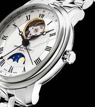 Load image into Gallery viewer, CLASSICS HEART BEAT MOONPHASE DATE SILVER DIAL ON BRACELET