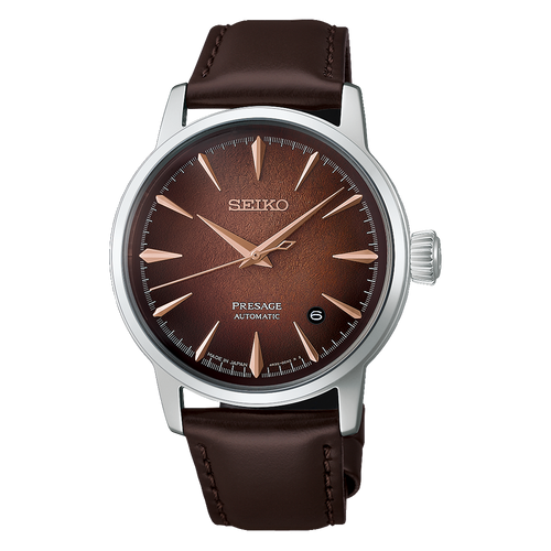 Seiko Presage Cocktail Time Brown Watch on Leather HCB003