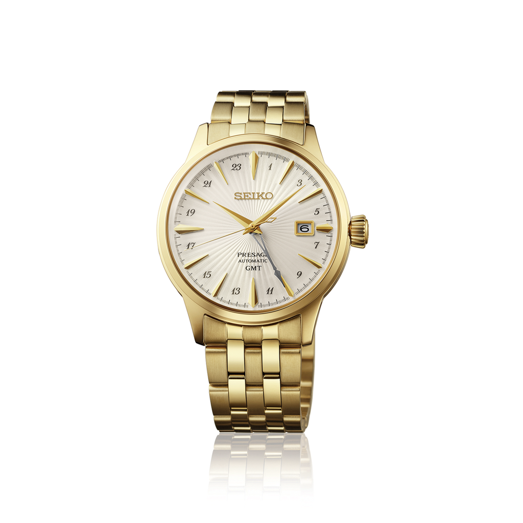 Seiko Presage Cocktail Time GMT Watch YG PVD HCB004