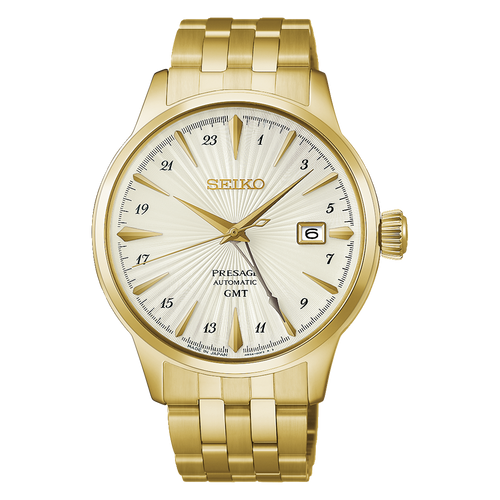Seiko Presage Cocktail Time GMT Watch YG PVD HCB004