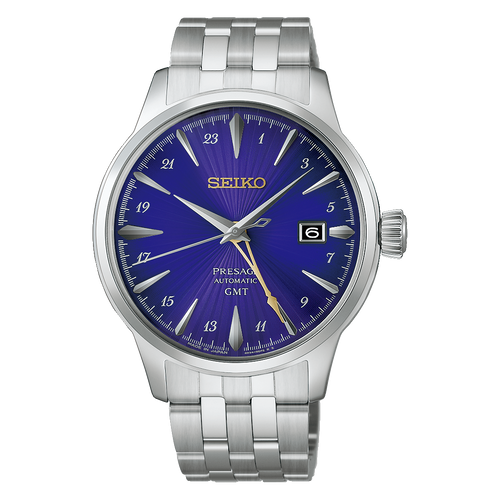 Seiko Presage Cocktail Time GMT Watch HCB006 Purple Dial 145th Anniversary Limited Edition