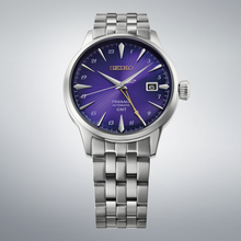 Load image into Gallery viewer, Seiko Presage Cocktail Time GMT Watch HCB006 Purple Dial 145th Anniversary Limited Edition