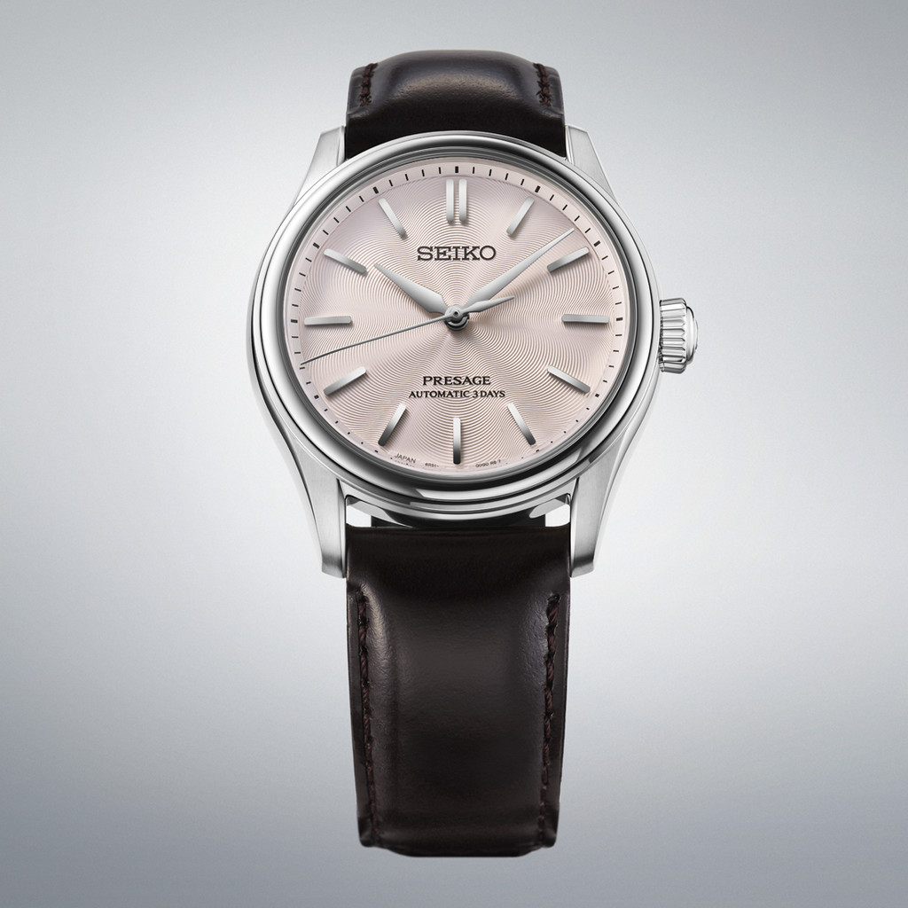 Seiko Presage Classic Series Automatic Watch HCC003 Pink Dial 38mm on Leather