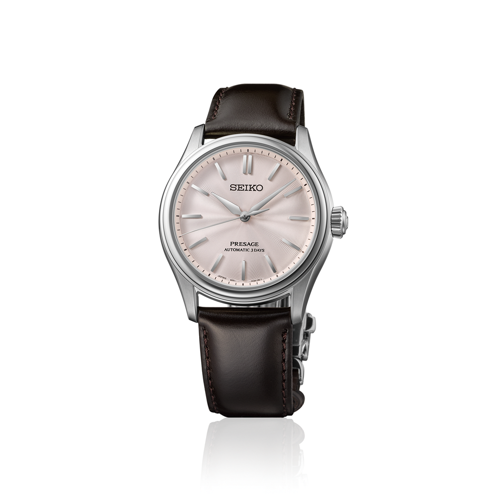 Seiko Presage Classic Series Automatic Watch HCC003 Pink Dial 38mm on Leather