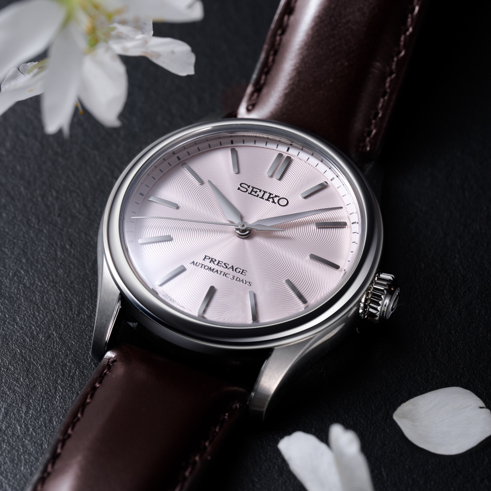 Seiko Presage Classic Series Automatic Watch HCC003 Pink Dial 38mm on Leather
