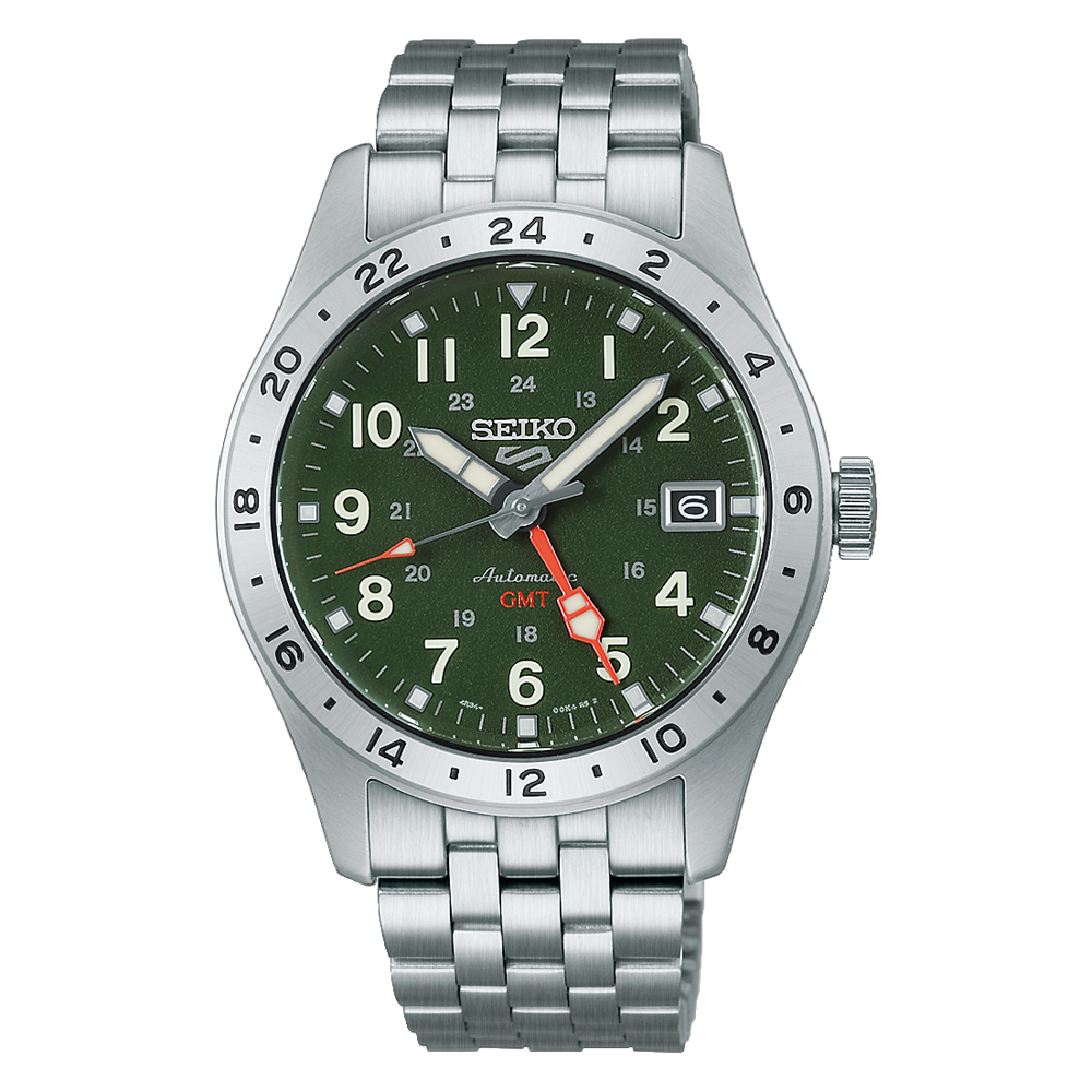 Seiko 5 Automatic Field Sport G.M.T Watch Green HDB001K
