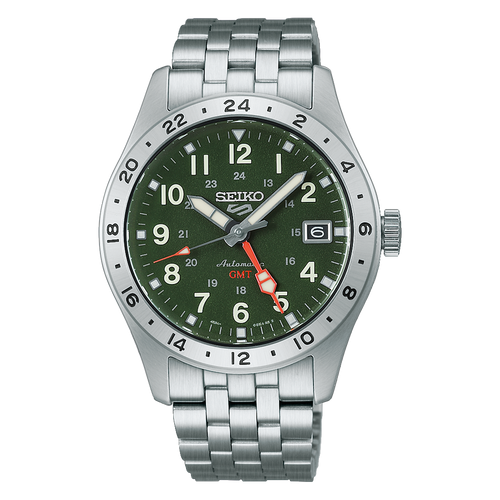 Seiko 5 Automatic Field Sport G.M.T Watch Green HDB001K