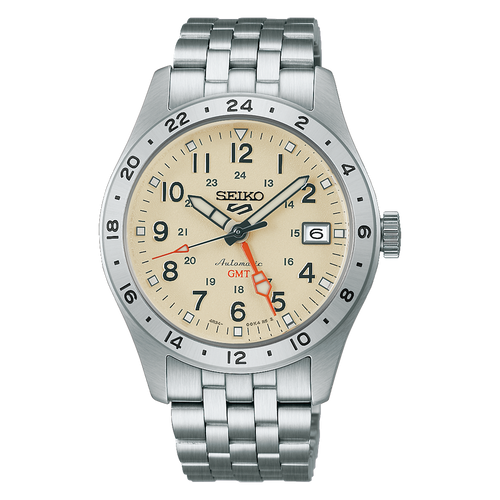 Seiko 5 Automatic Field Sport G.M.T Watch Ivory HDB002K