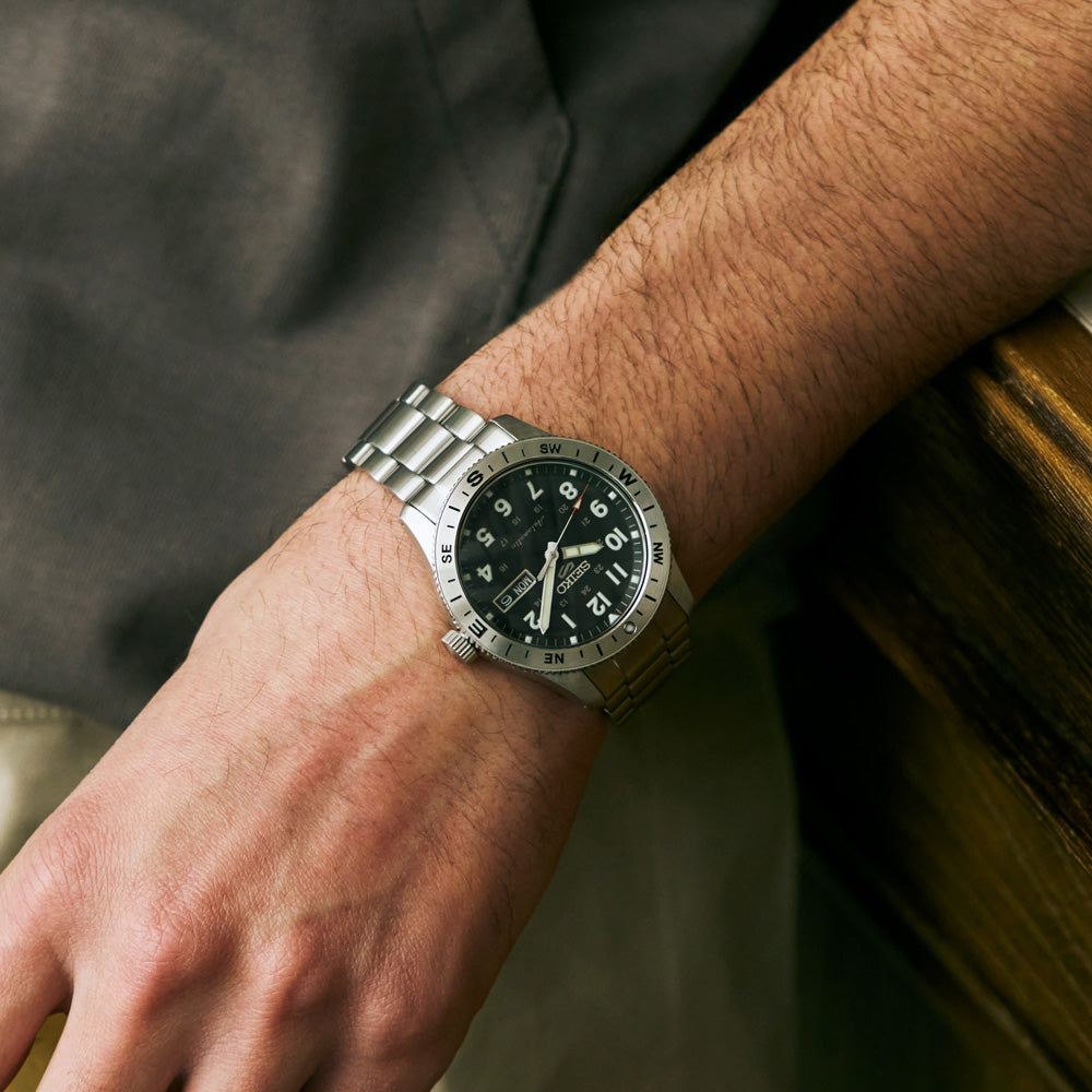Seiko 5 Sports Field Sport Automatic Black Dial on Bracelet -HDB006