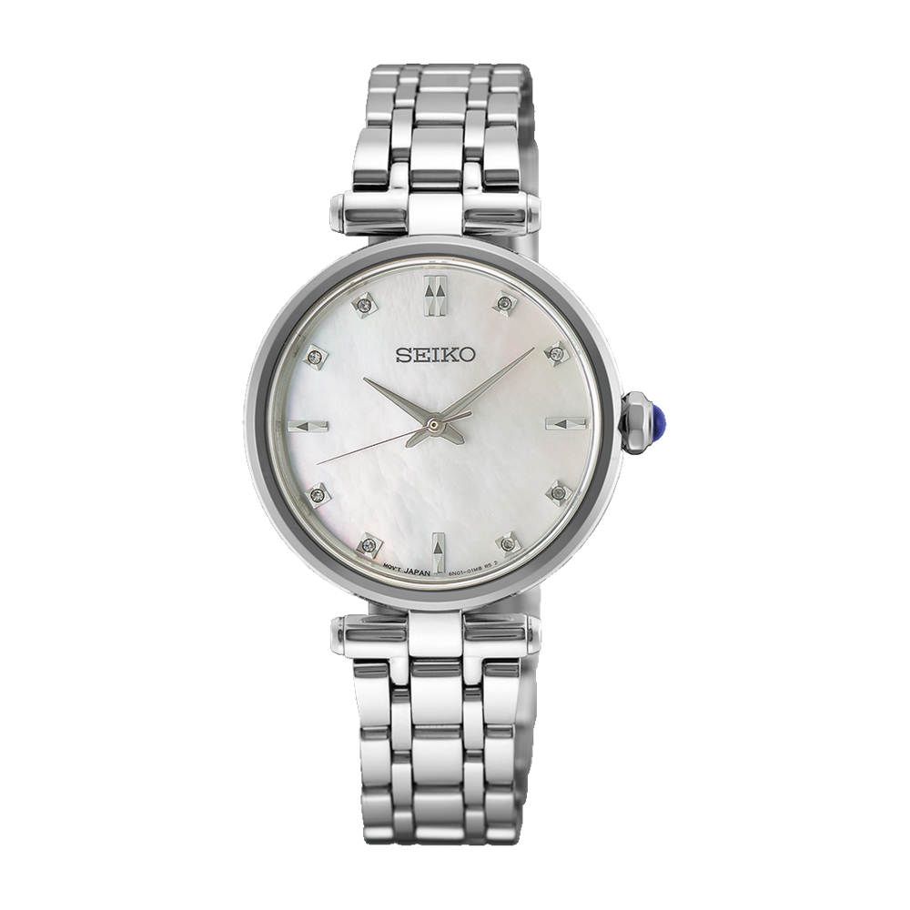 Seiko Conceptual Quartz Analogue Watch White MOP HGH005P