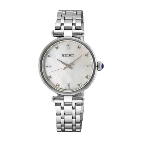 Seiko Conceptual Quartz Analogue Watch White MOP HGH005P