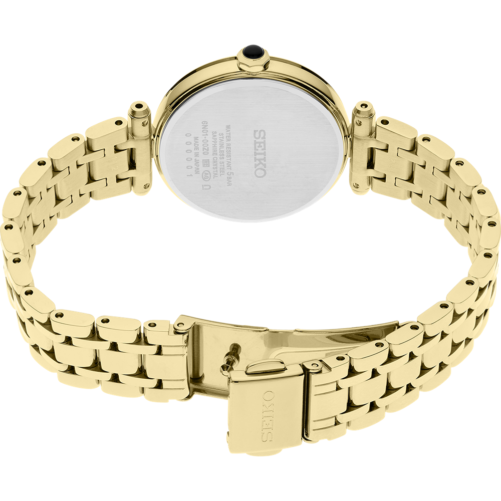 Seiko Conceptual Quartz Analogue YG PVD Watch MOP HGH008P