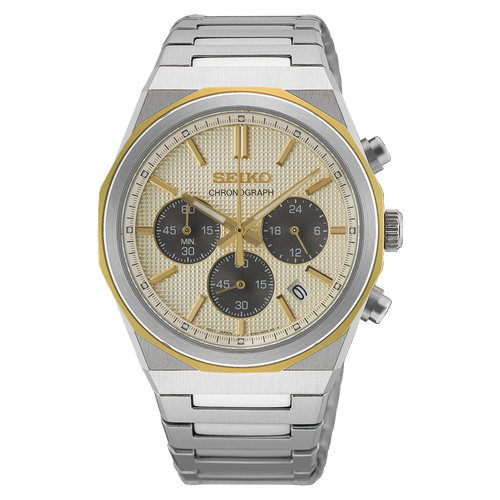 Seiko Discover More Conceptual Chronograph Quartz HGK001P Champagne Dial