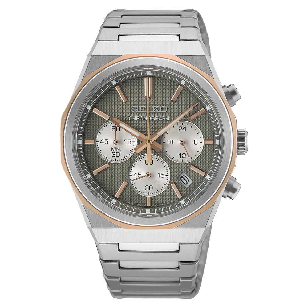 Seiko Discover More Conceptual Chronograph Quartz HGK002P Grey Dial