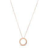 Special Order Roberto Coin Love in Verona Circle Pendant with Necklace in 18k rose gold with diamonds