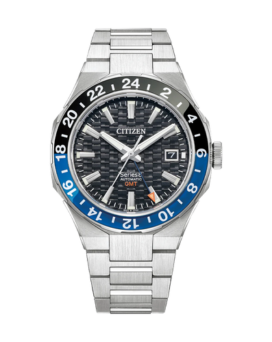 Citizen Series 8 GMT Black Blue Bezel NB6031-56E