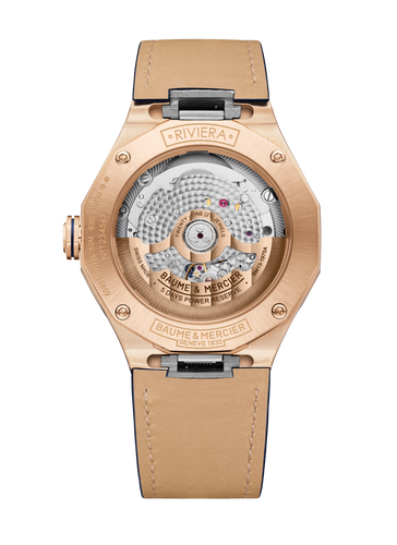Pre order Baume & Mercier Riviera Auto 39mm 10815 Solid 18k RG Case Blue Dial