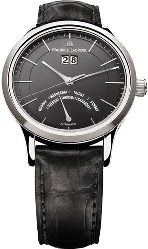 Maurice Lacroix Les ClassiquesJours Retrograde Black on Leather