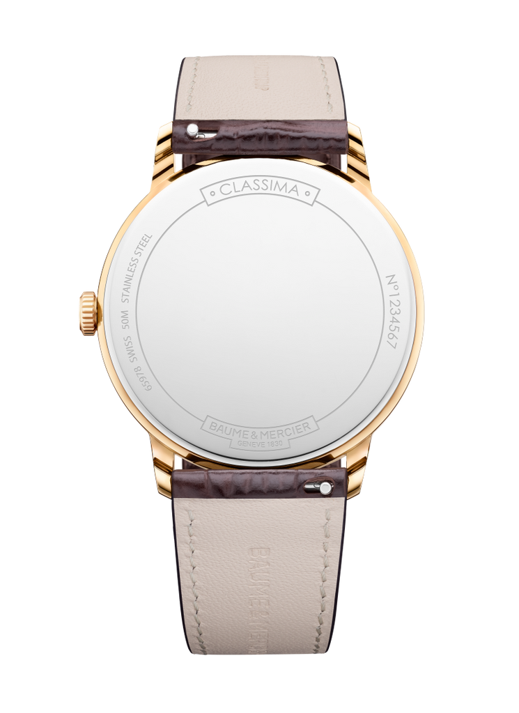 Baume & Mercier Classima 10857 -40mm RG PVD quartz on leather