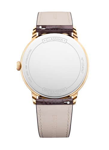 Baume & Mercier Classima 10857 -40mm RG PVD quartz on leather