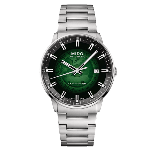 MIDO COMMANDER GRADIENT GREEN DIAL ON BRACELET