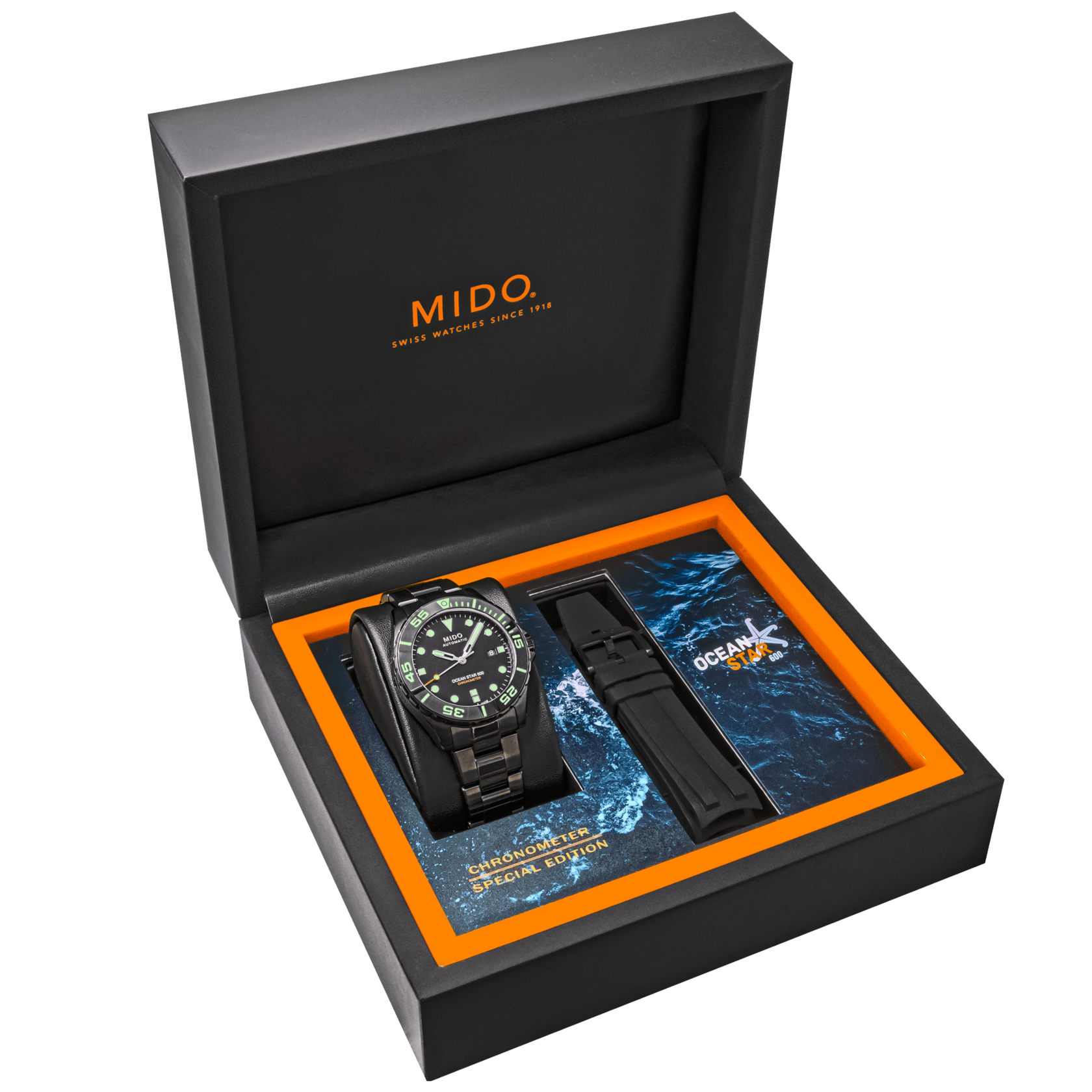 Load image into Gallery viewer, MIDO OCEAN STAR 600 CHRONOMETER WITH BLACK DLC COATING with 5 YEAR WARRANTY