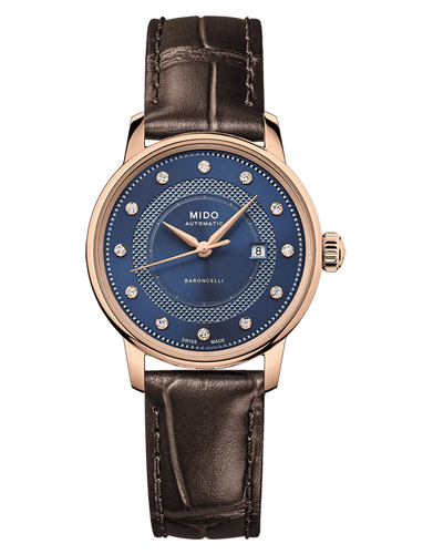 MIDO BARONCELLI SIGNATURE BLUE AUTOMATIC WOMEN'S WATCH